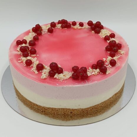 Vanilja-punaherukkakakku